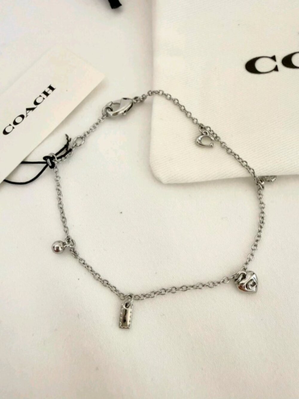 Coach Signature Bracelet with Charms and Dustbag New with Tags - Picture 2 of 3